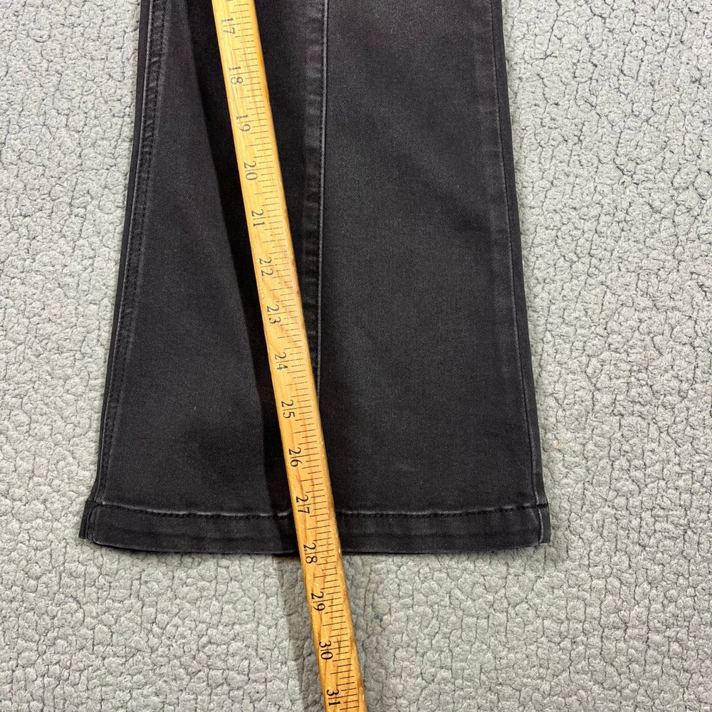 1822 Denim Better Butter High Rise Flare Jeans Black Button Fly 14P/32P NEW - Picture 10 of 12